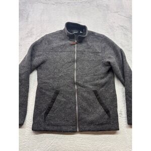 Marmot Men's Large Charcoal Grey Sherpa Fleece Lined Full Zip Sweater Jacket